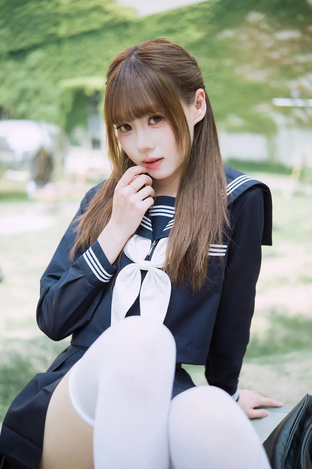 蓝莓冰淇淋味的绀白水手服写真 - 第 7 张