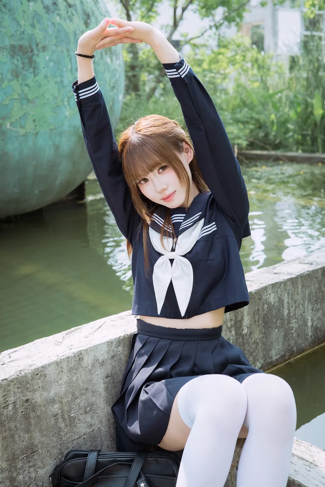 夏日水手服白丝写真，富士X-S20拍摄心得分享 - 第 12 张