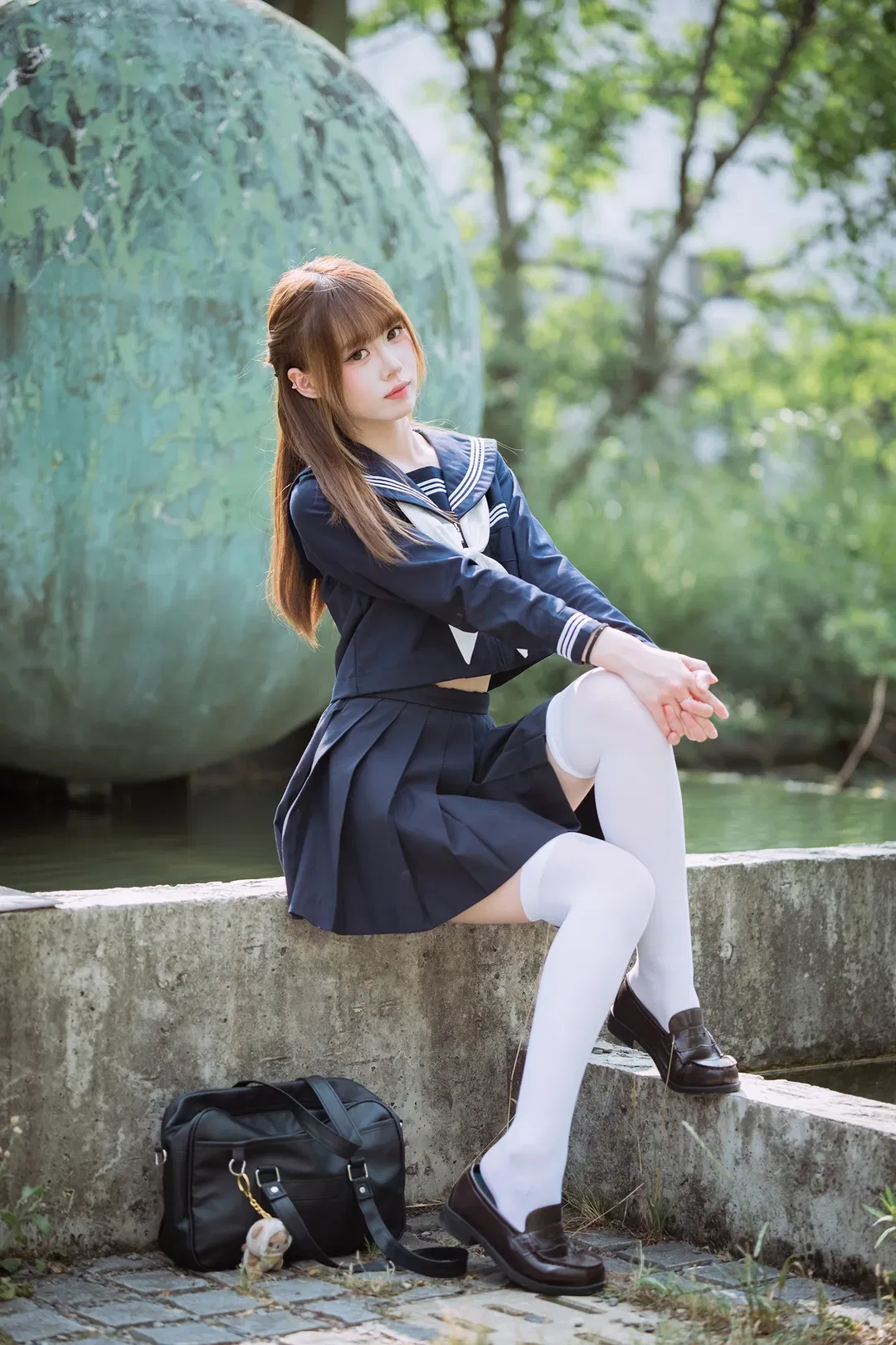 夏日水手服白丝写真，富士X-S20拍摄心得分享 - 第 13 张