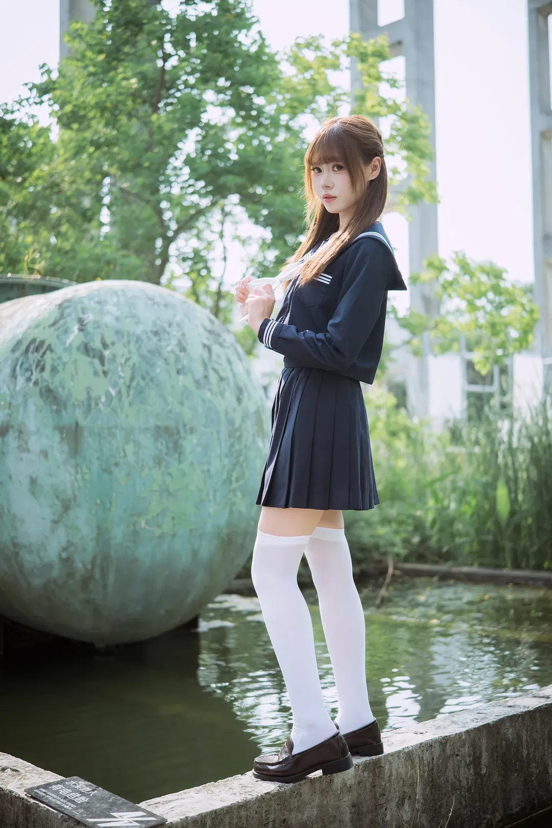 夏日水手服白丝写真，富士X-S20拍摄心得分享 - 第 14 张