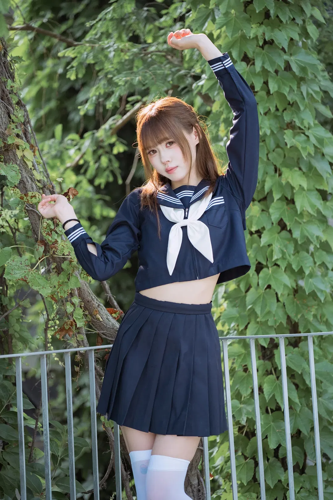 夏日水手服白丝写真，富士X-S20拍摄心得分享 - 第 17 张
