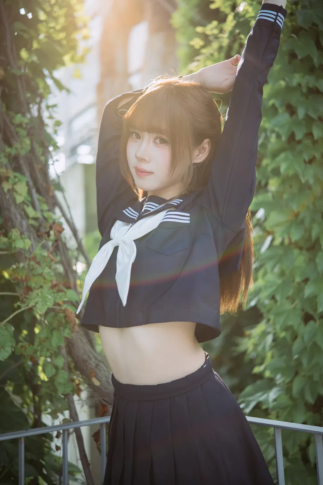 夏日水手服白丝写真，富士X-S20拍摄心得分享 - 第 18 张