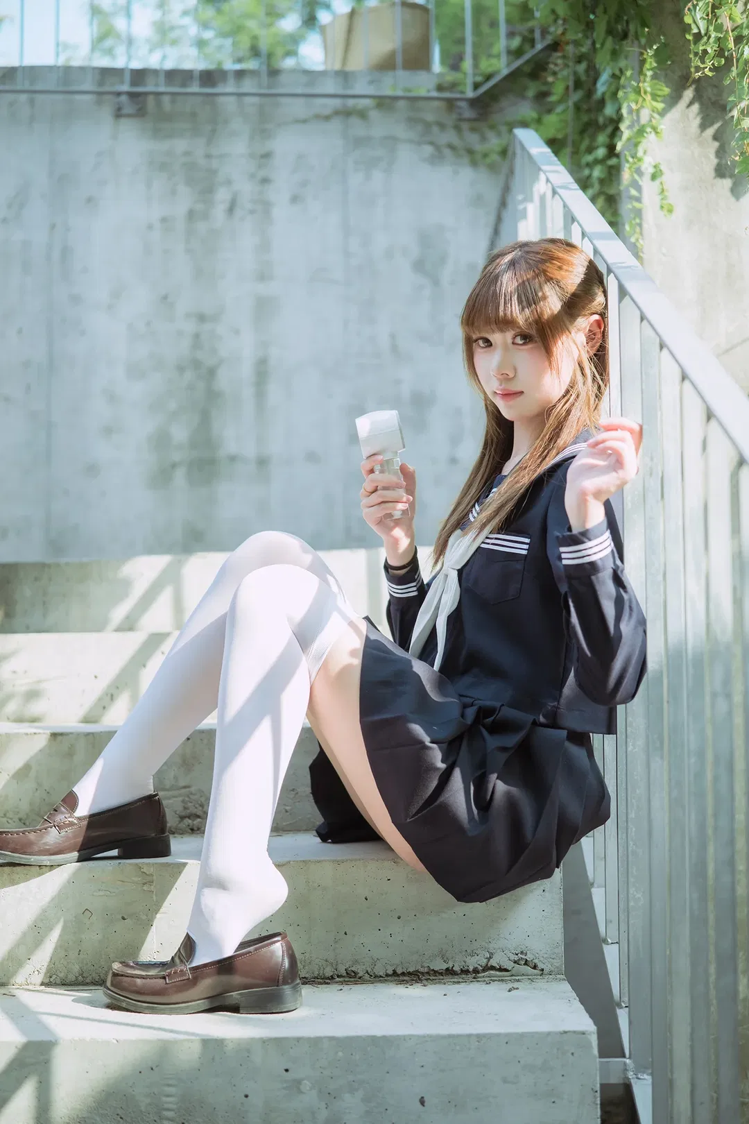 夏日水手服白丝写真，富士X-S20拍摄心得分享 - 第 3 张