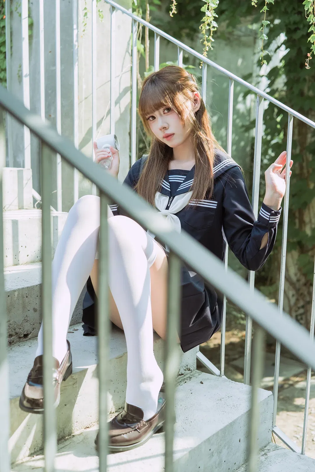 夏日水手服白丝写真，富士X-S20拍摄心得分享 - 第 4 张