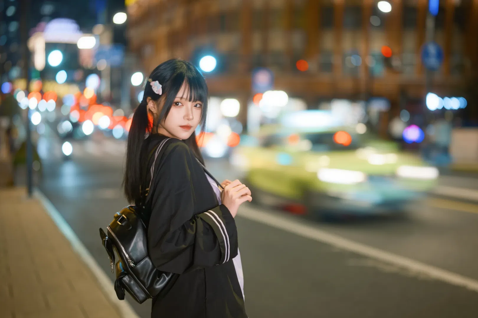 暗黑学院风夜景人像，冷脸萌的二次元氛围感 - 第 12 张