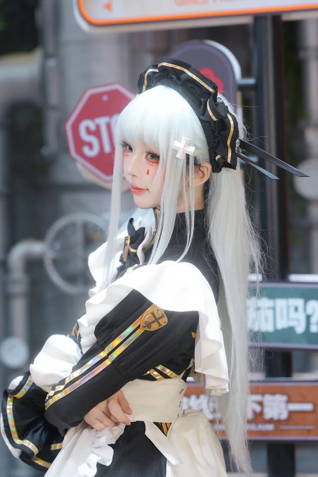 【HK416cos】少女前线2追放 BW现场的黑白女仆装造型 - 第 2 张