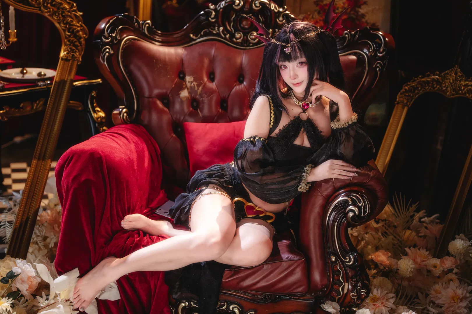 【莫琳亲王cos】碧蓝航线舞娘版，红丝绒上的主场气场 - 第 4 张