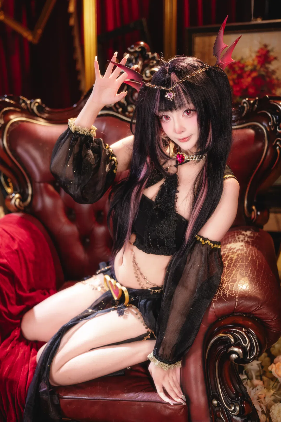【莫琳亲王cos】碧蓝航线舞娘版，红丝绒上的主场气场 - 第 6 张