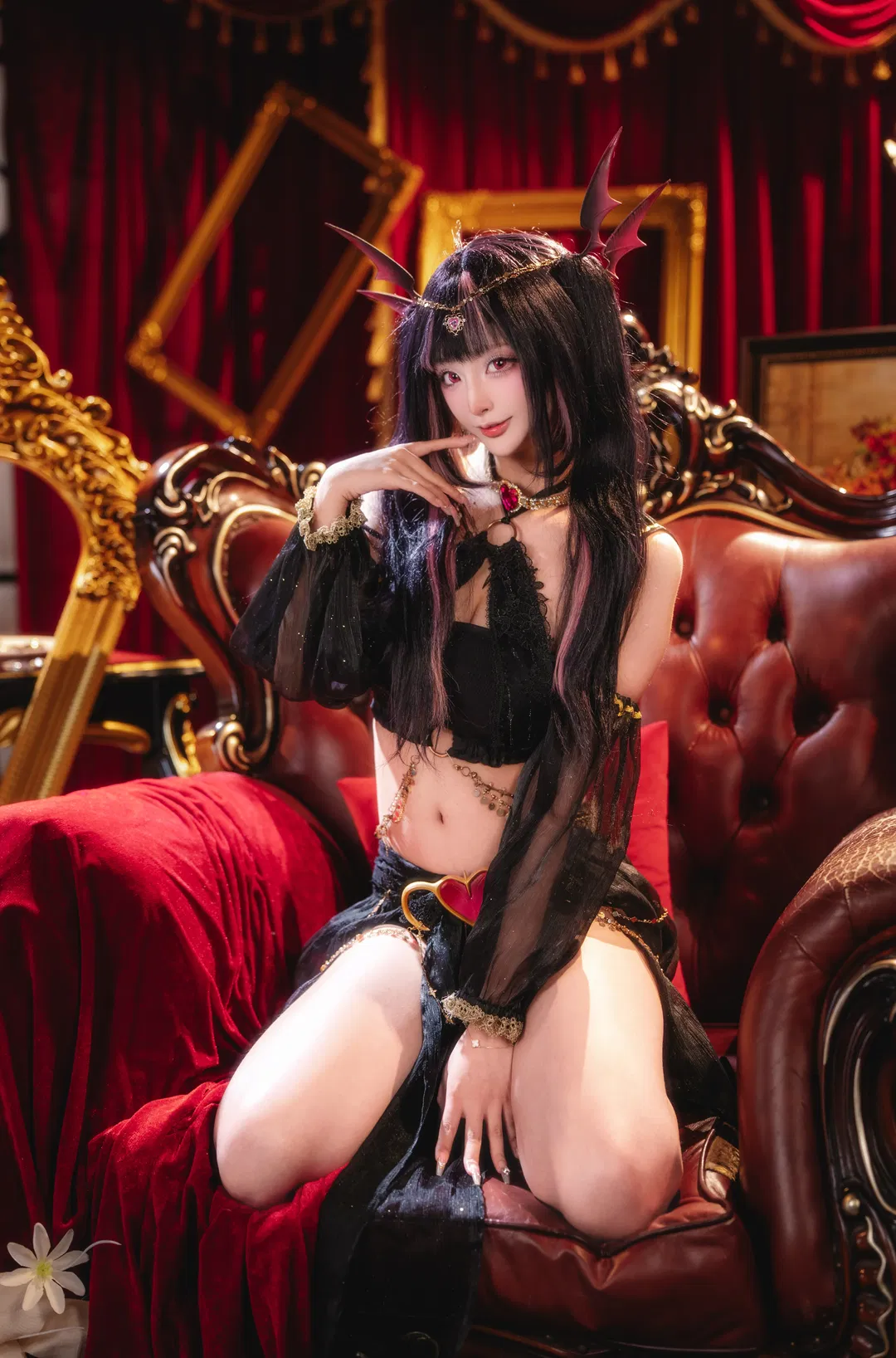【莫琳亲王cos】碧蓝航线舞娘版，红丝绒上的主场气场 - 第 7 张