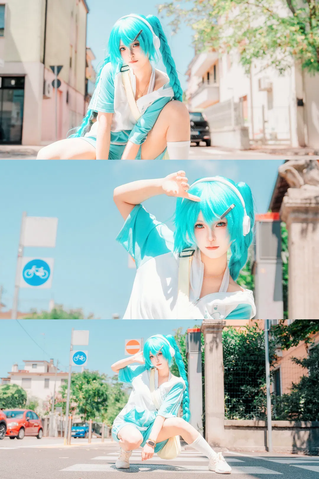 【初音未來cos】義大利街頭的青綠風暴 - 第 8 張
