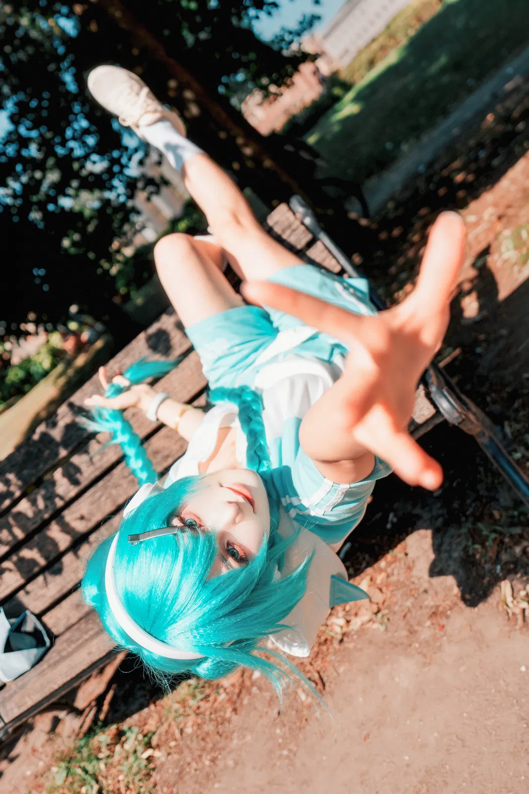 【初音未來cos】義大利街頭的青綠風暴 - 第 9 張