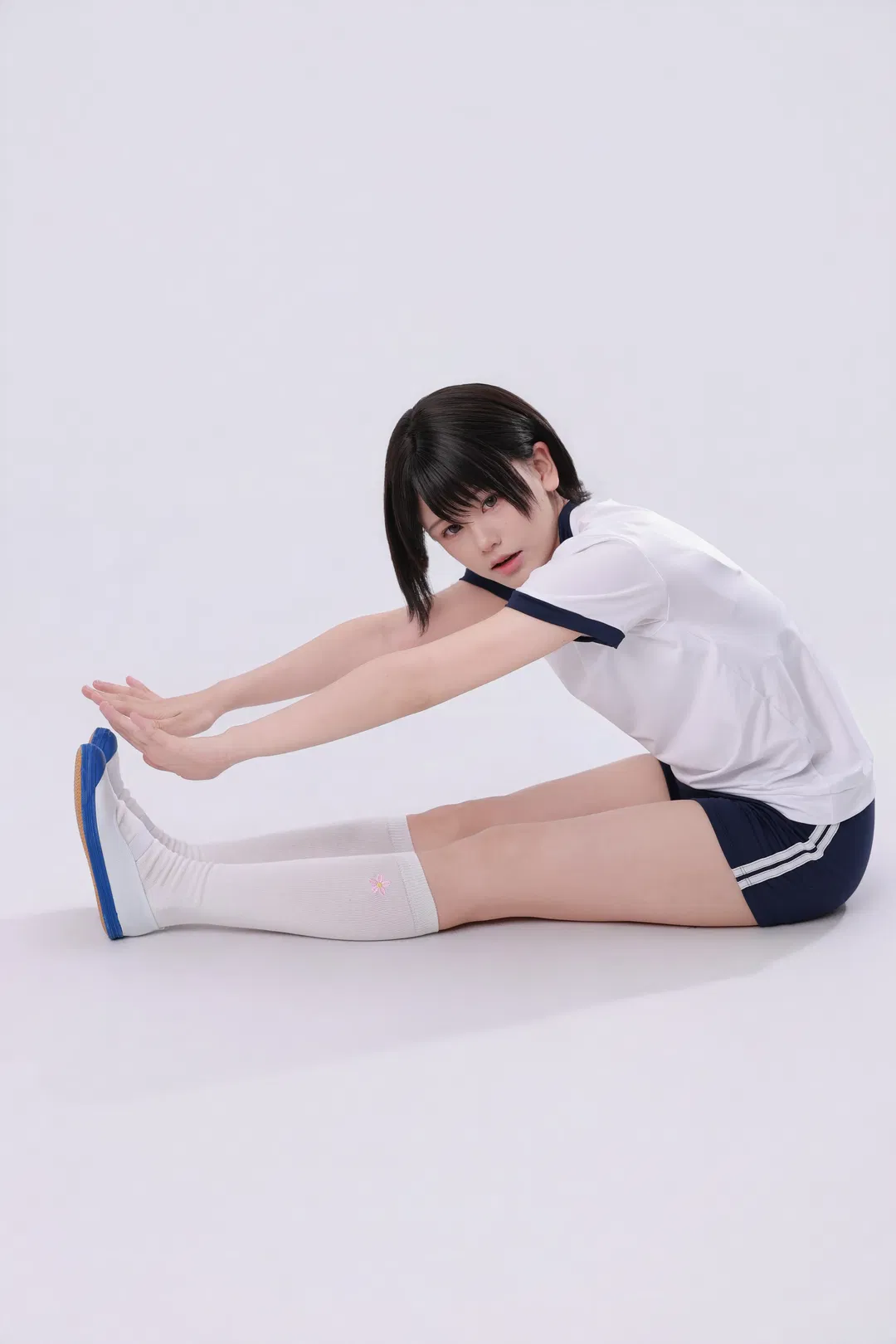 白棚日系体操服拉伸拍摄记录 - 第 4 张