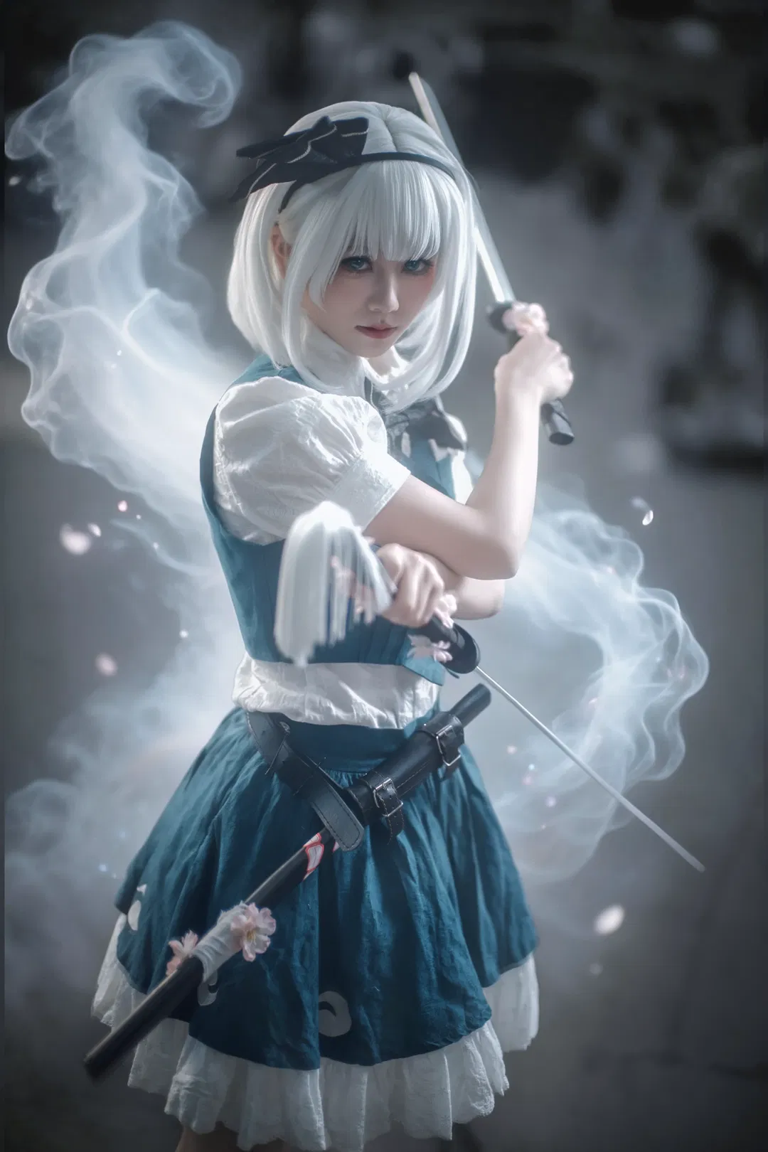 【魂魄妖梦cos】东方project庭师的雪中双刀 - 第 3 张