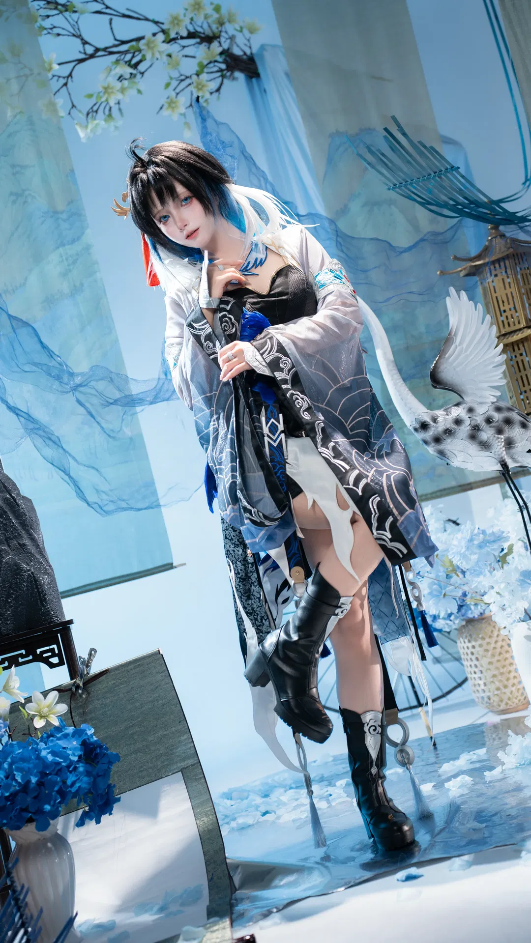 【秧秧cos】鸣潮夜翎，坠入静谧的蓝色梦境 - 第 5 张