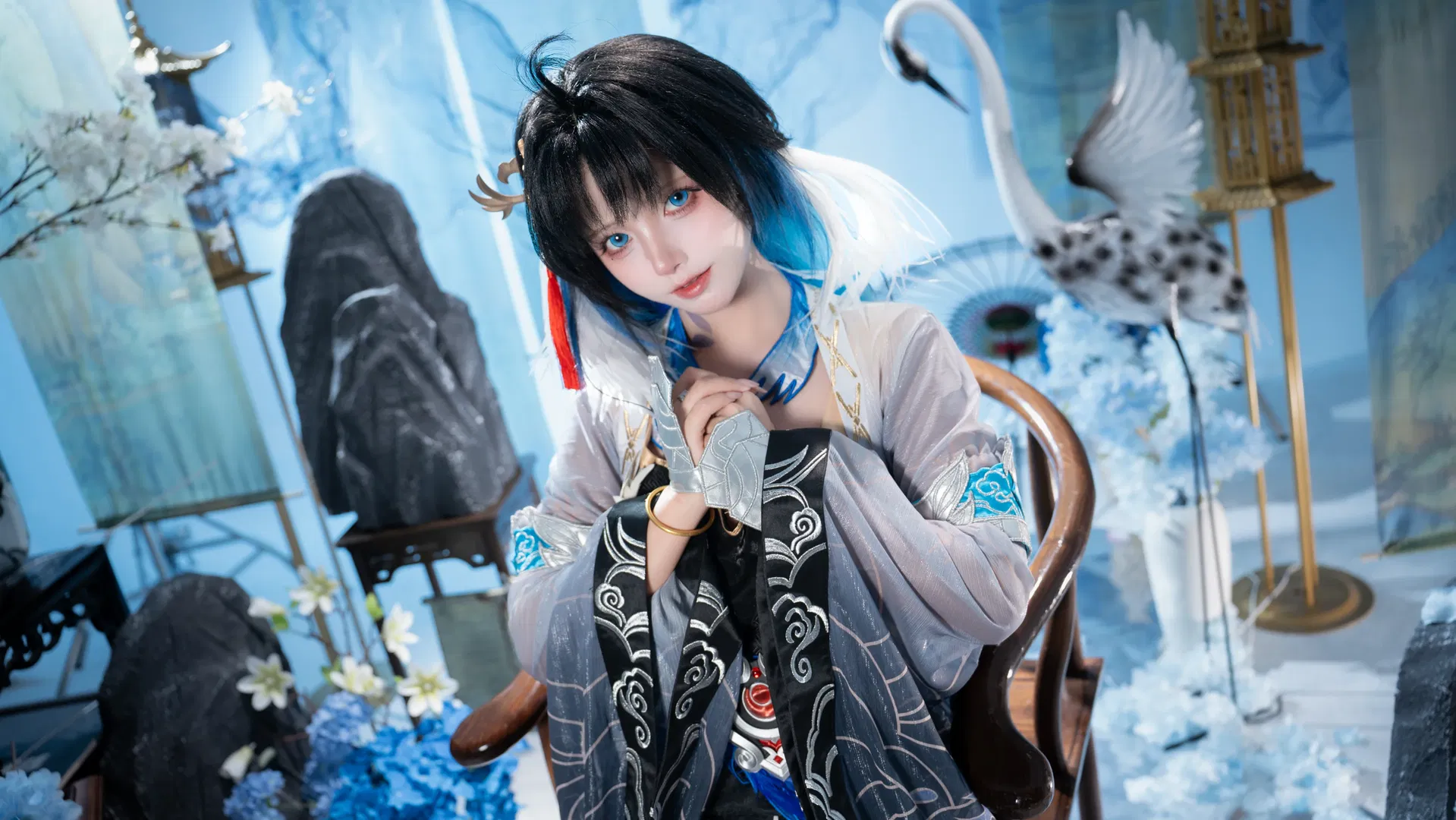 【秧秧cos】鸣潮夜翎，坠入静谧的蓝色梦境 - 第 7 张