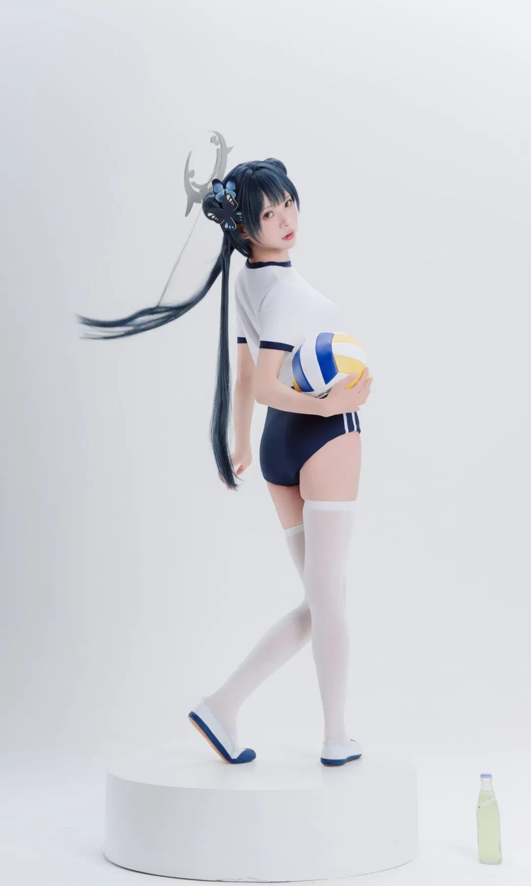 【妃咲cos】蔚蓝档案妃咲运动风，人生排球服的棚拍记录 - 第 3 张
