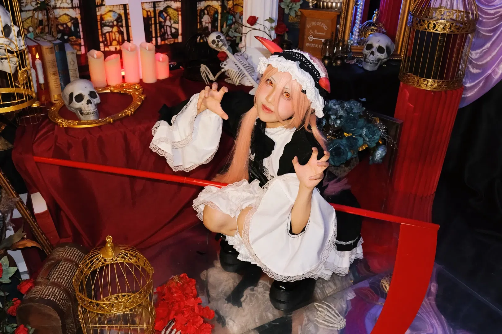 【帕瓦cos】电锯人女仆装暗黑哥特风演绎 - 第 1 张