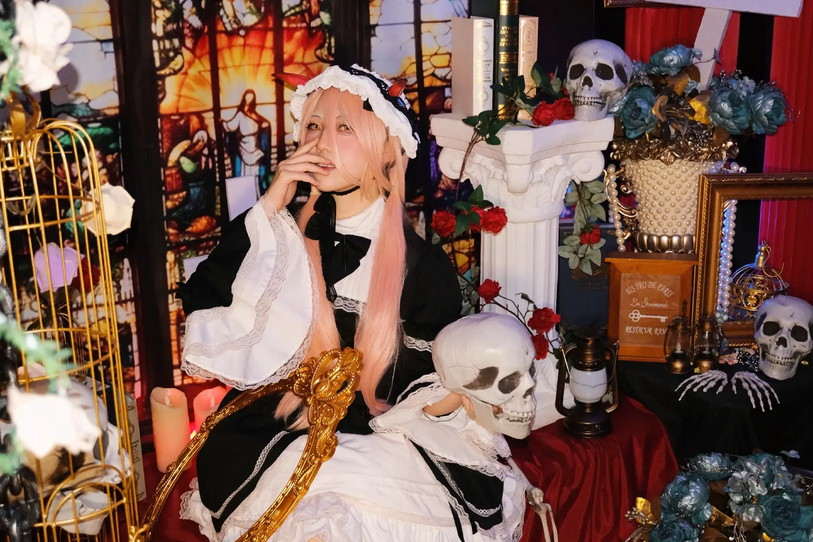 【帕瓦cos】电锯人女仆装暗黑哥特风演绎 - 第 2 张