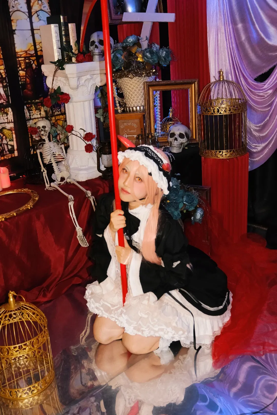 【帕瓦cos】电锯人女仆装暗黑哥特风演绎 - 第 4 张