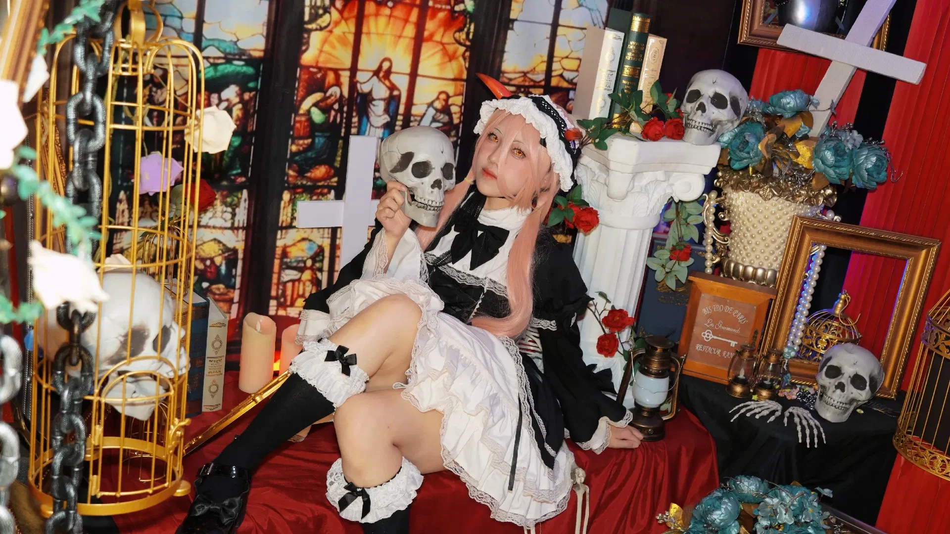 【帕瓦cos】电锯人女仆装暗黑哥特风演绎 - 第 6 张