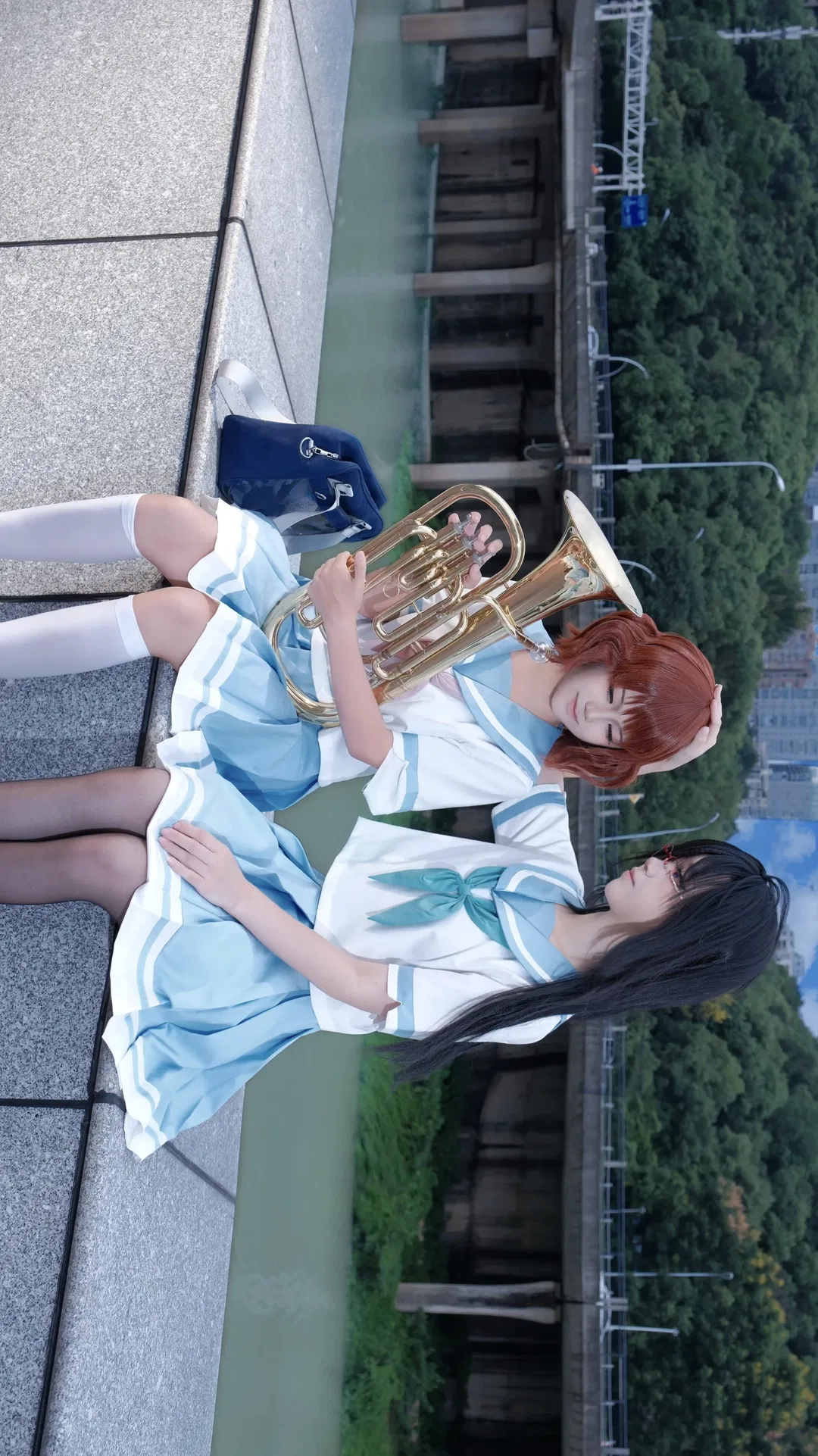 【黄前久美子cos】北宇治高中的日常，和明日香学姐一起出发 - 第 2 张