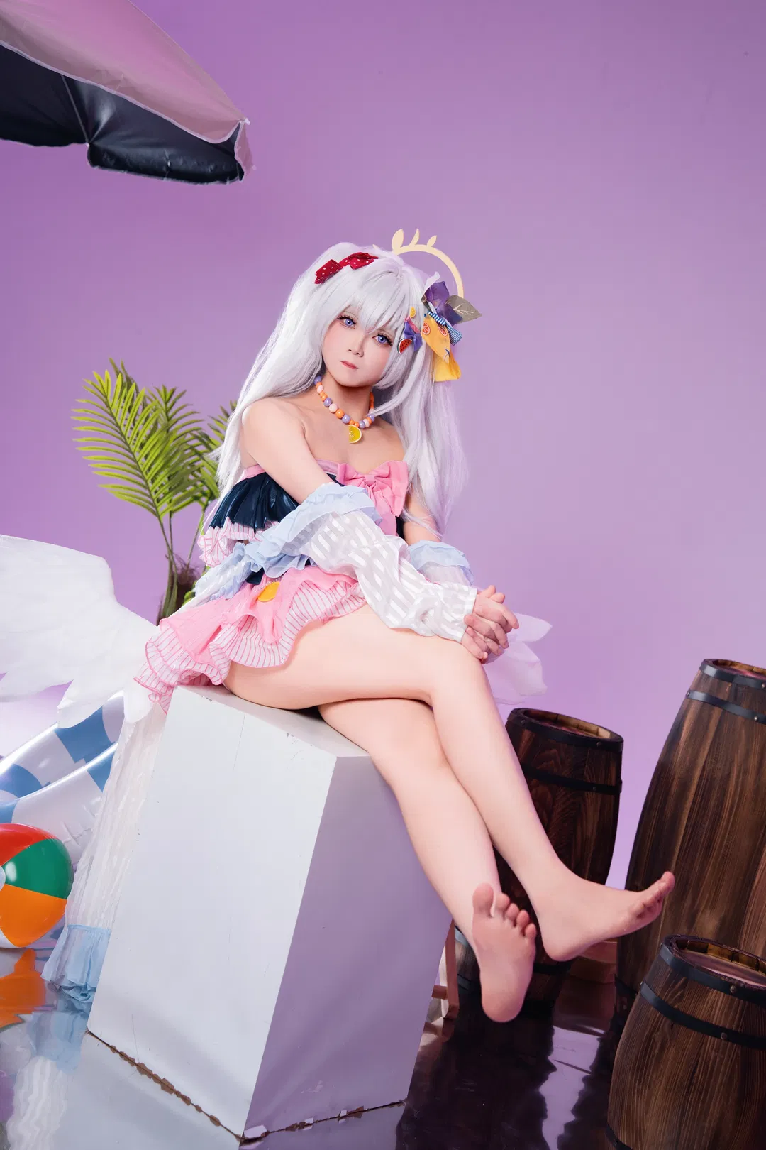 【白洲梓cos】还原蔚蓝档案的水梓泳装立绘 - 第 2 张