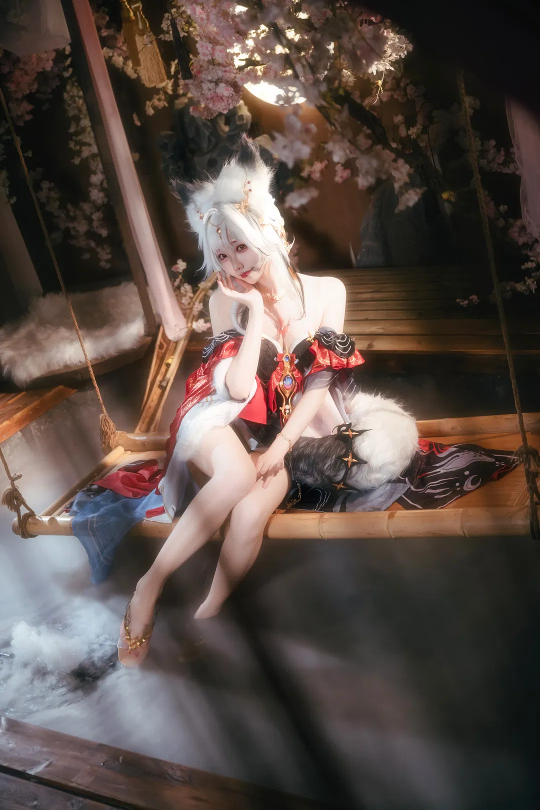 【心月狐cos】鸣潮幻境，满月之下的花间倩影 - 第 2 张