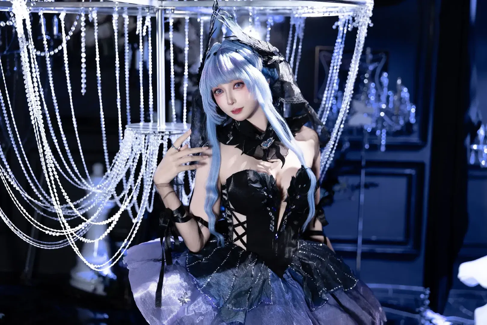 【哈梅尔cos】无期迷途绝美黑蓝芭蕾，破碎感拉满 - 第 2 张