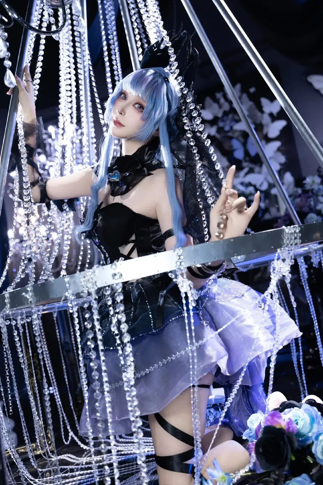 【哈梅尔cos】无期迷途绝美黑蓝芭蕾，破碎感拉满 - 第 3 张