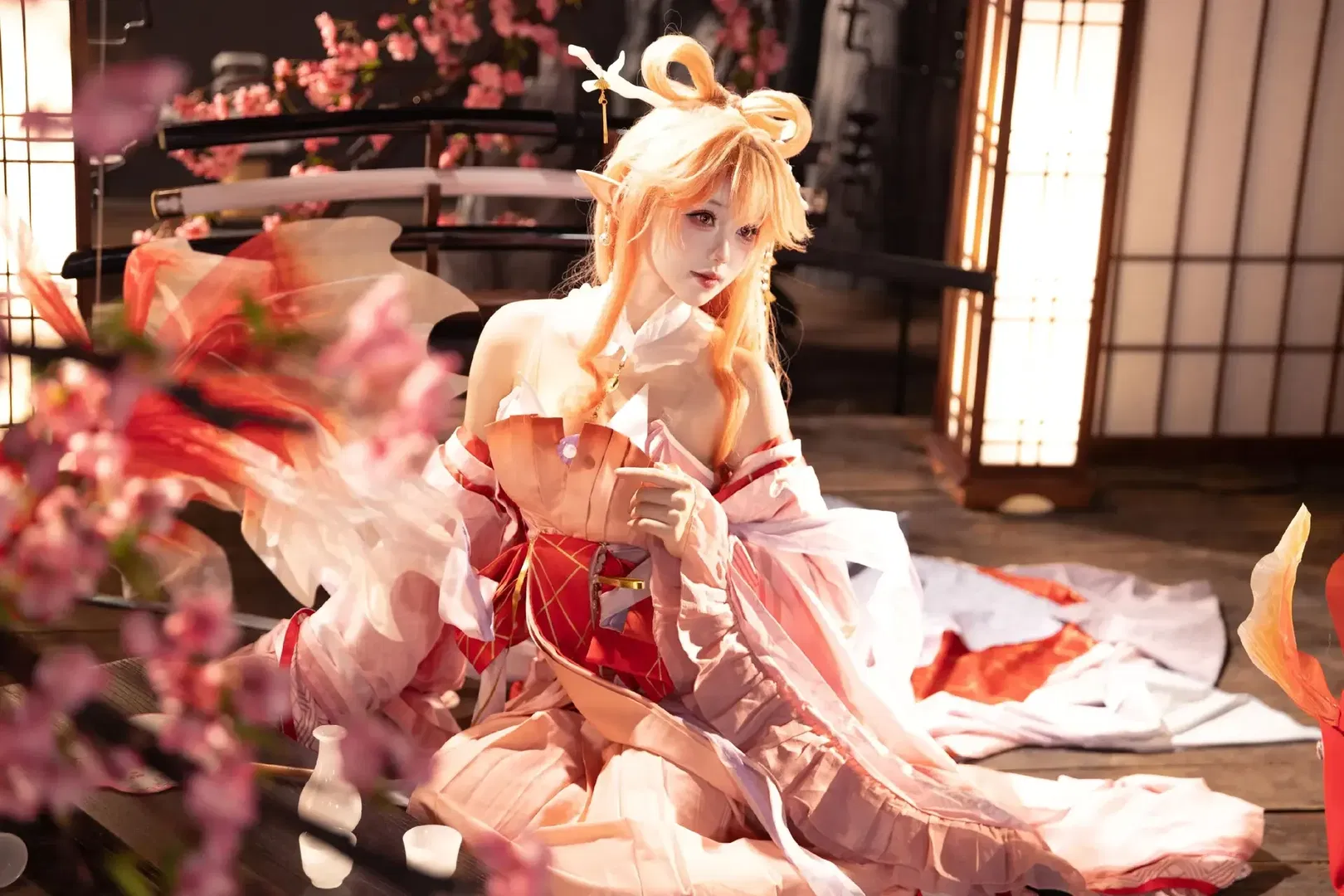 【羽生萌萌香cos】明日方舟的和风金鱼少女 - 第 4 张