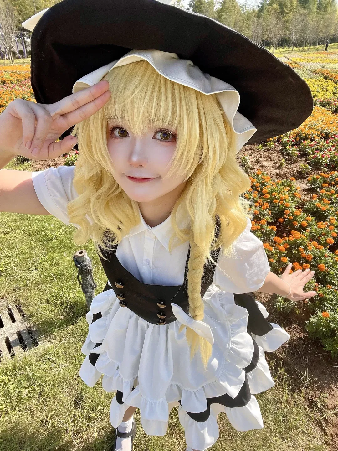 【魔理沙cos】向日葵花田里的黑白魔法使 - 第 4 张