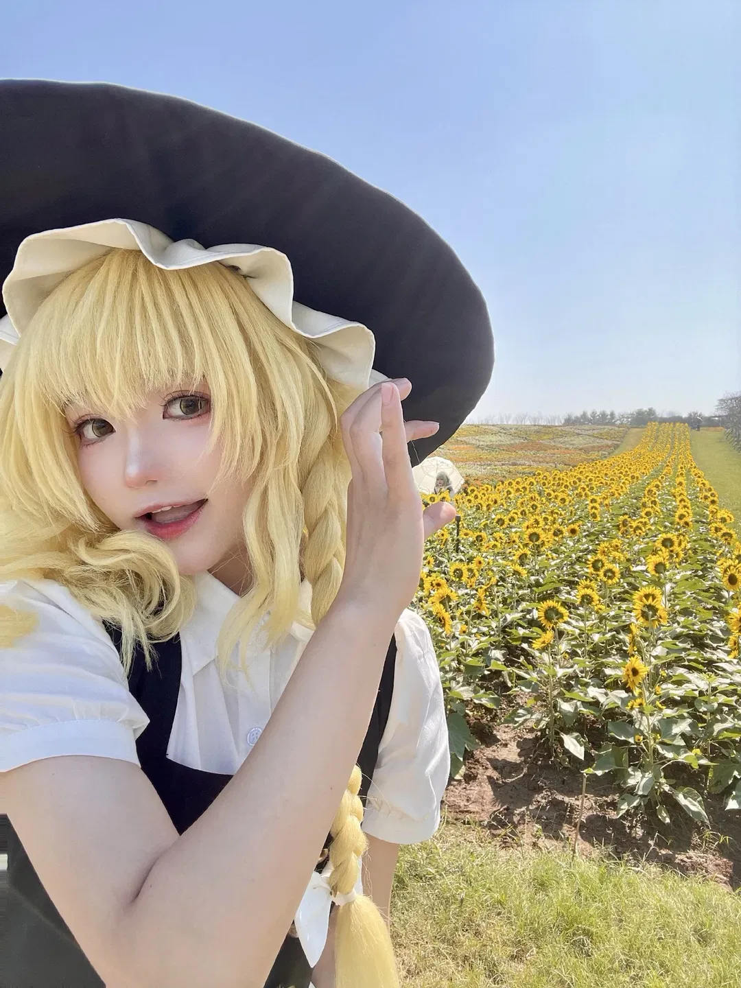 【魔理沙cos】向日葵花田里的黑白魔法使 - 第 5 张