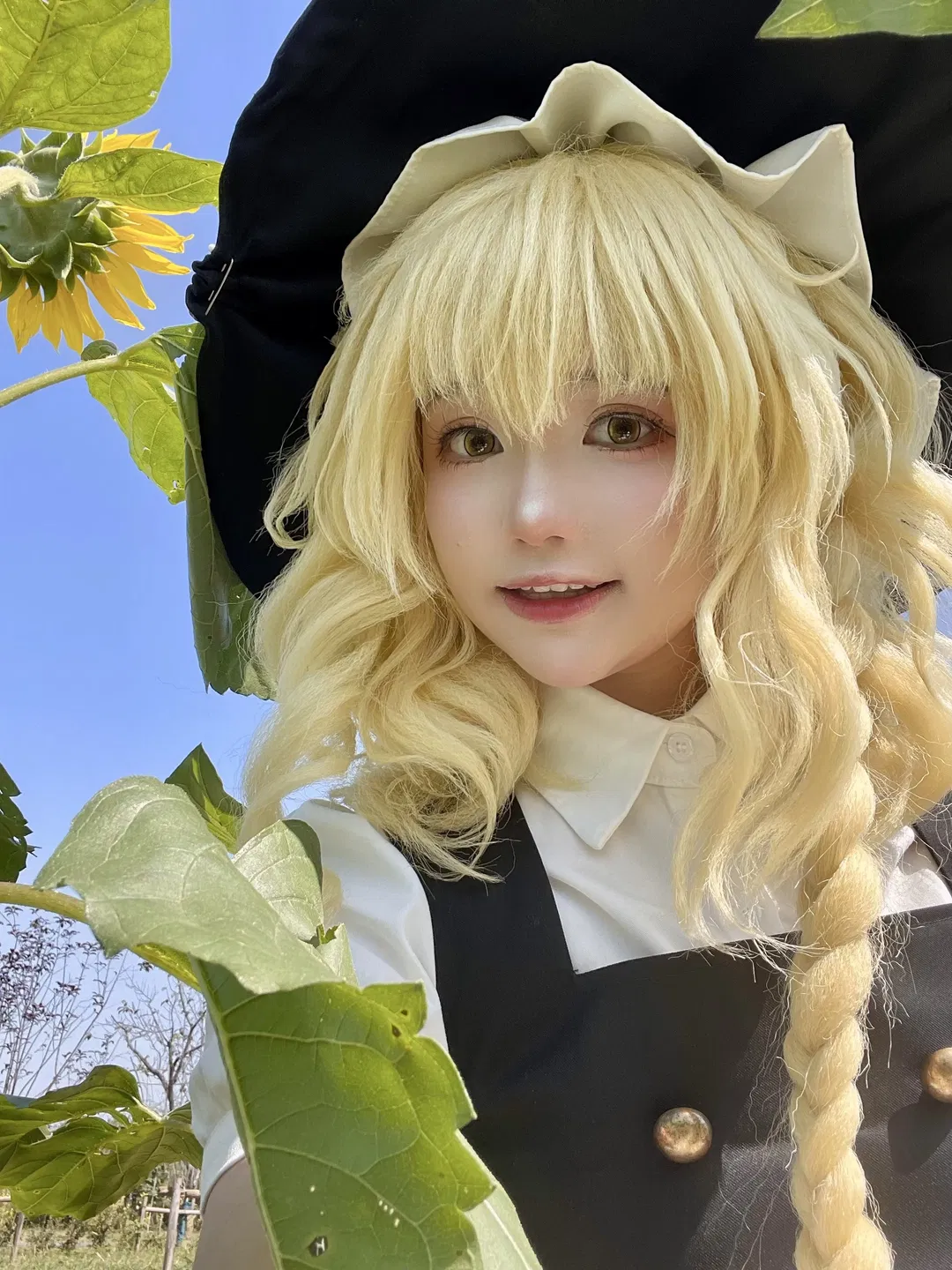 【魔理沙cos】向日葵花田里的黑白魔法使 - 第 7 张