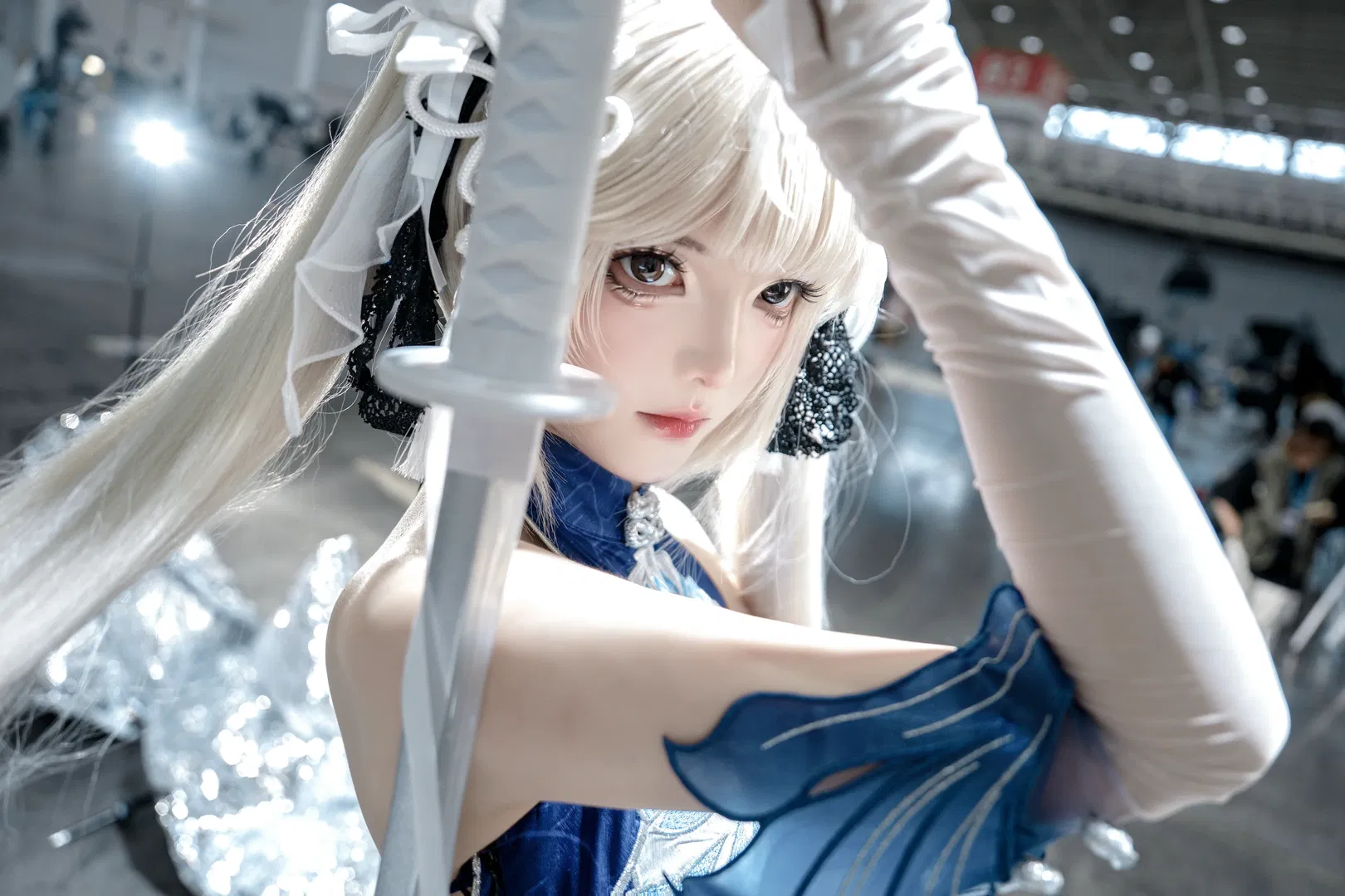 【殷紫萍cos】永劫无间兰亭月皮肤的漫展场照 - 第 1 张