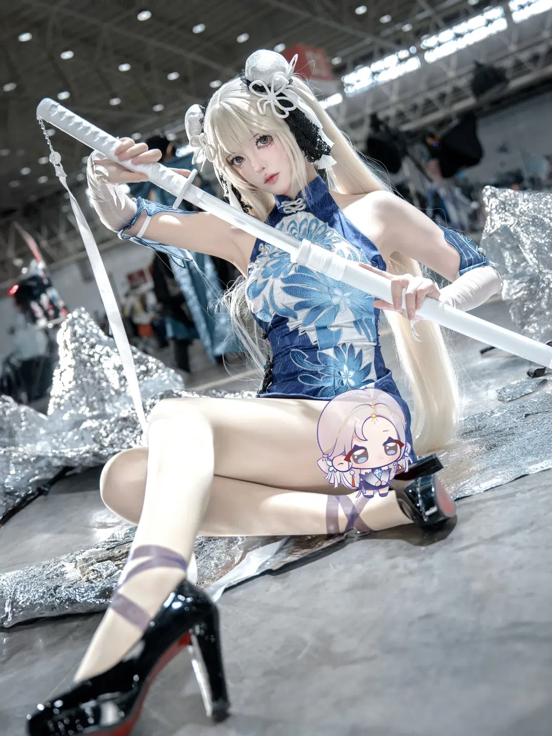 【殷紫萍cos】永劫无间兰亭月皮肤的漫展场照 - 第 2 张