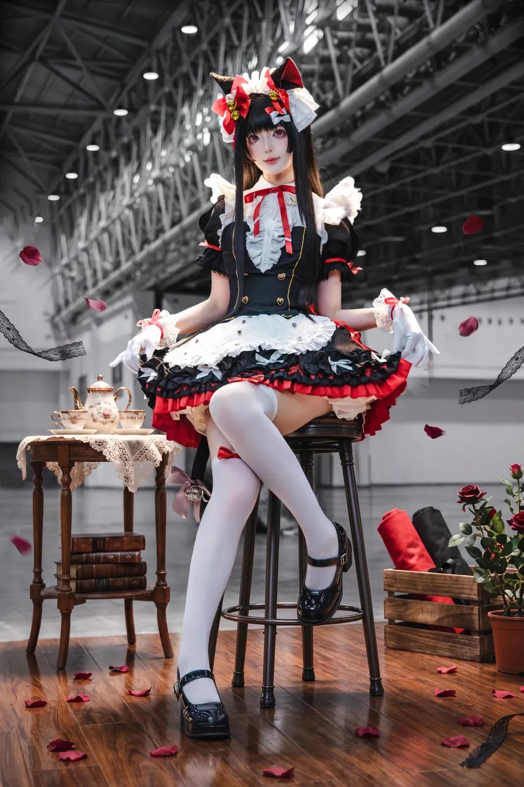 【千咲cos】鸣潮千咲漫展返图 猫耳女仆造型氛围感拉满 - 第 1 张