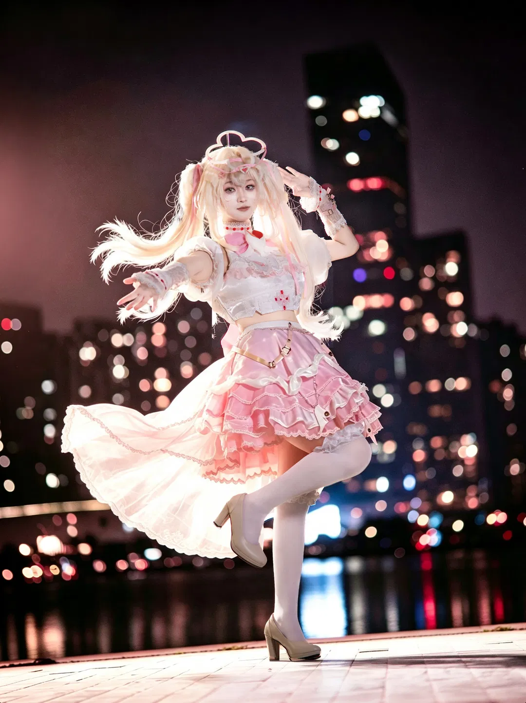 【法露儿cos】无期迷途法露儿，天鹅湖夜景大光圈正片 - 第 1 张