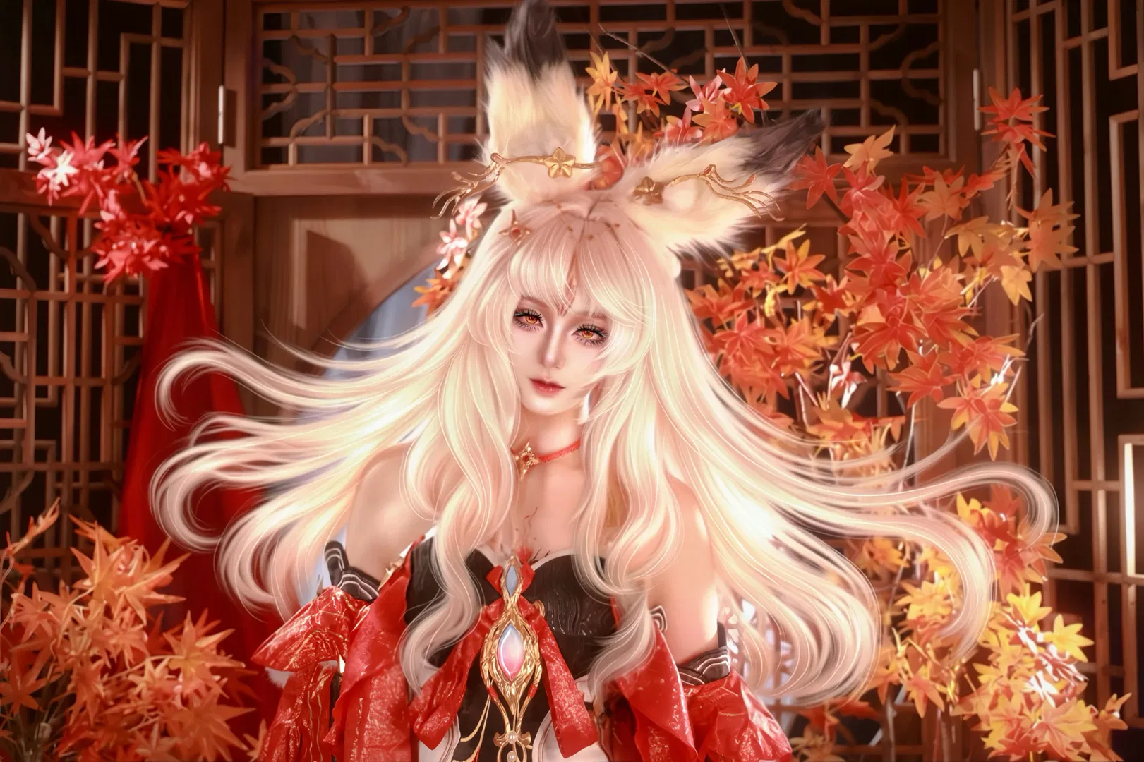 【心月狐cos】鸣潮红枫月下，共赴一场中秋追月之旅 - 第 2 张