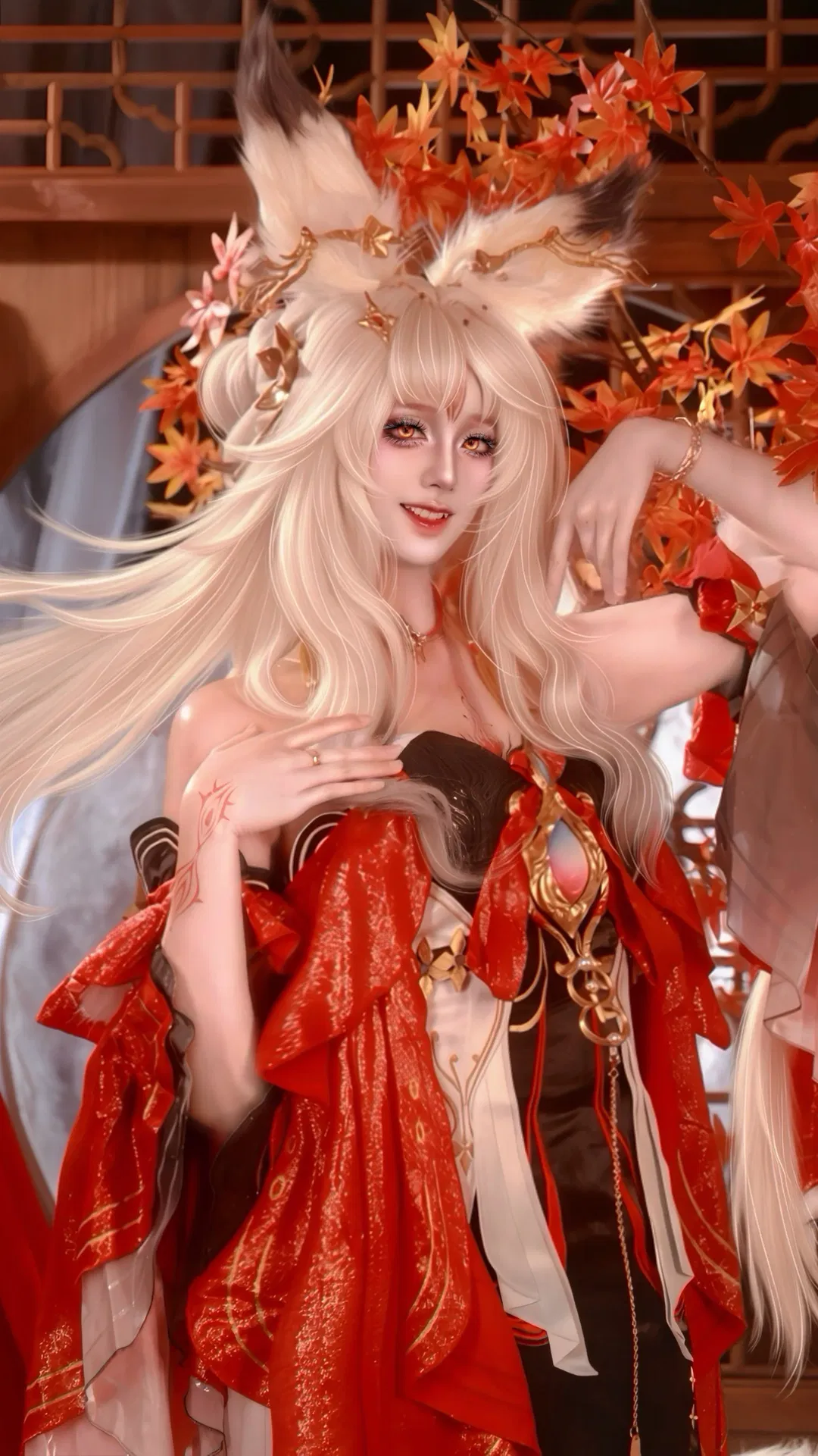【心月狐cos】鸣潮红枫月下，共赴一场中秋追月之旅 - 第 3 张