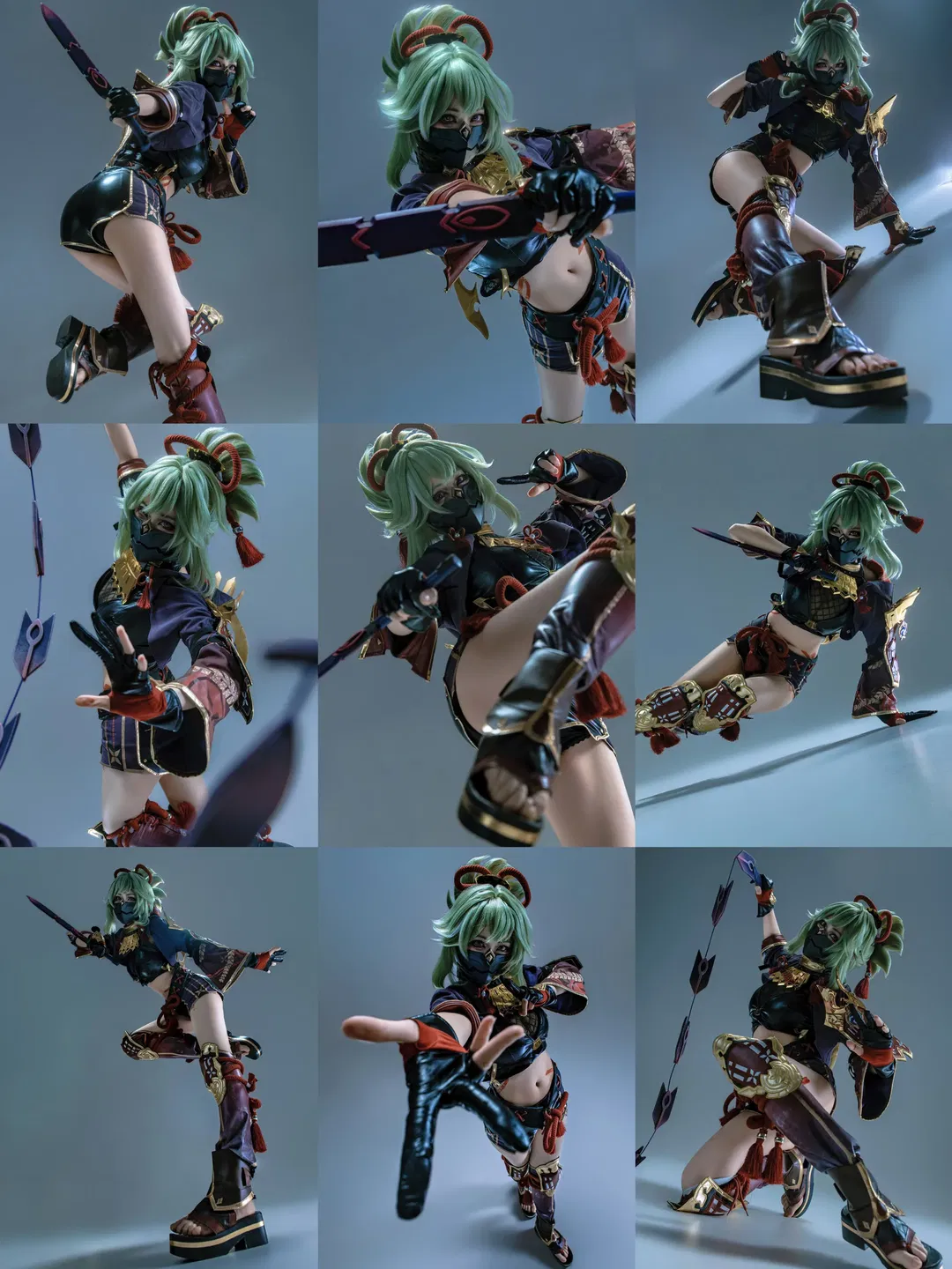【久岐忍cos】原神忍者类战斗风动作参考，一场互相折磨的拍摄 - 第 1 张