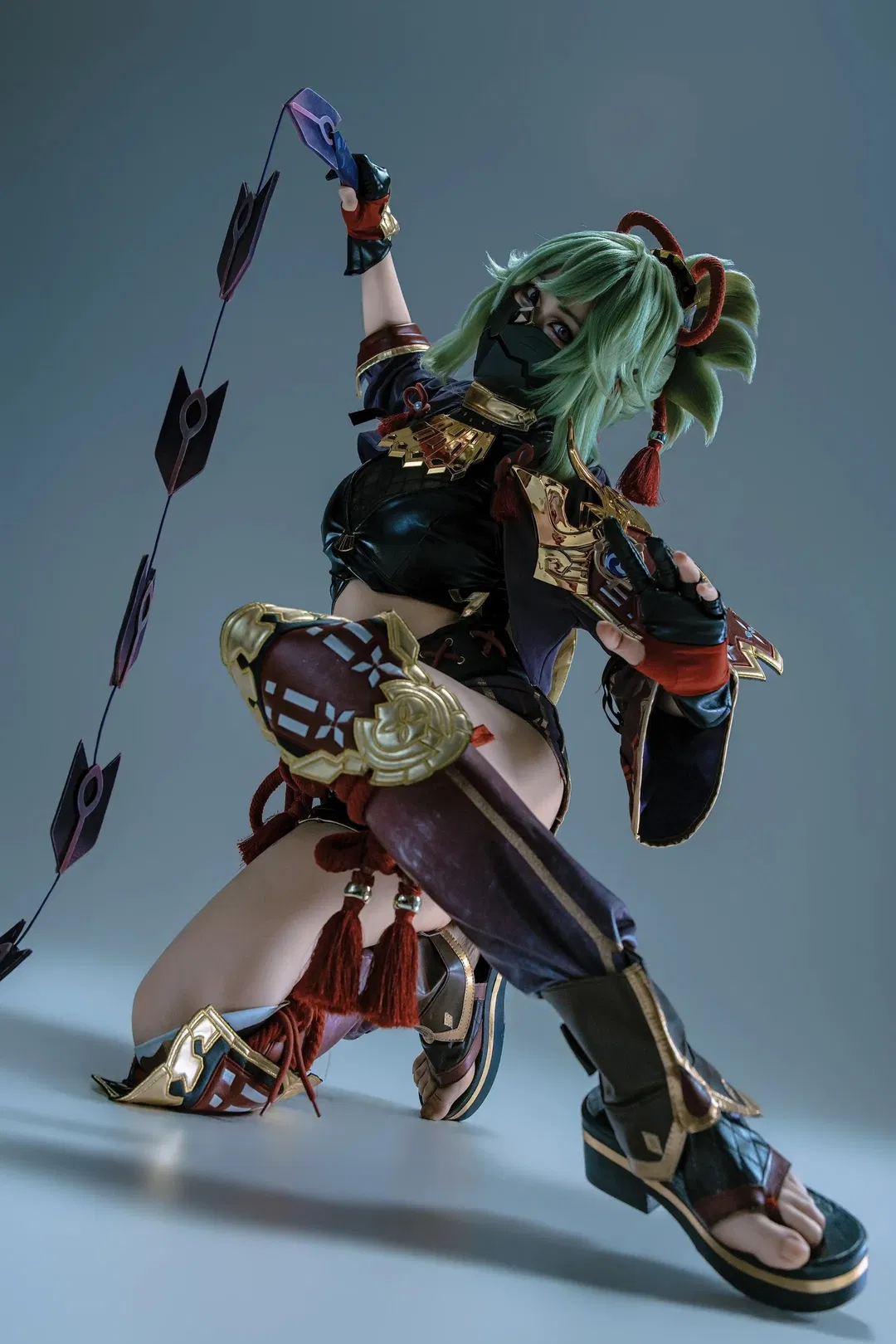 【久岐忍cos】原神忍者类战斗风动作参考，一场互相折磨的拍摄 - 第 10 张