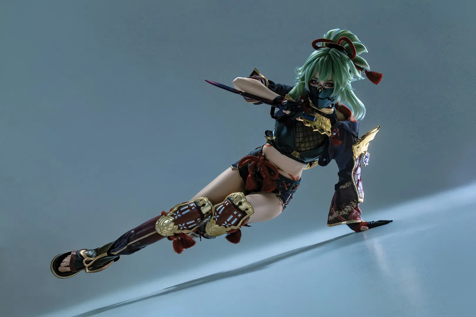 【久岐忍cos】原神忍者类战斗风动作参考，一场互相折磨的拍摄 - 第 11 张