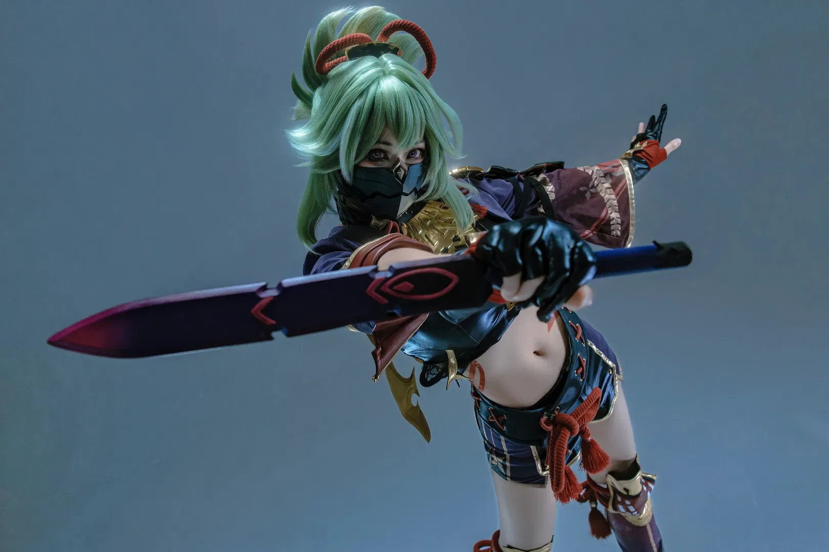 【久岐忍cos】原神忍者类战斗风动作参考，一场互相折磨的拍摄 - 第 14 张
