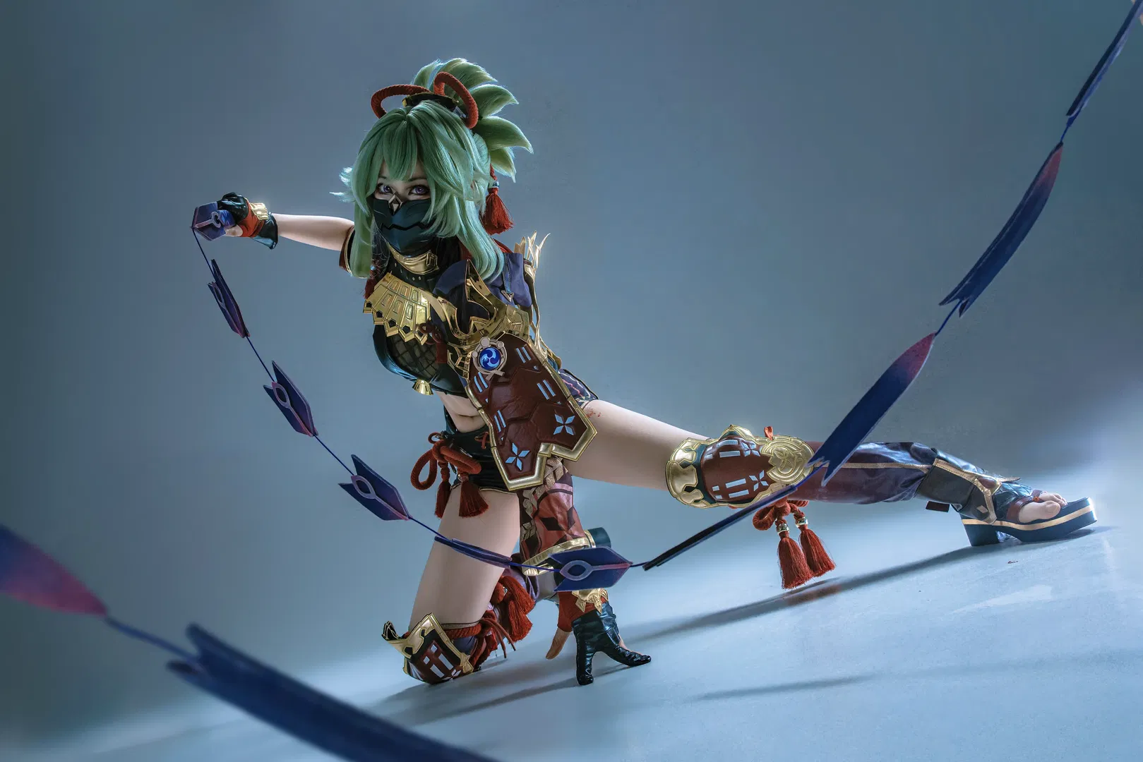 【久岐忍cos】原神忍者类战斗风动作参考，一场互相折磨的拍摄 - 第 16 张