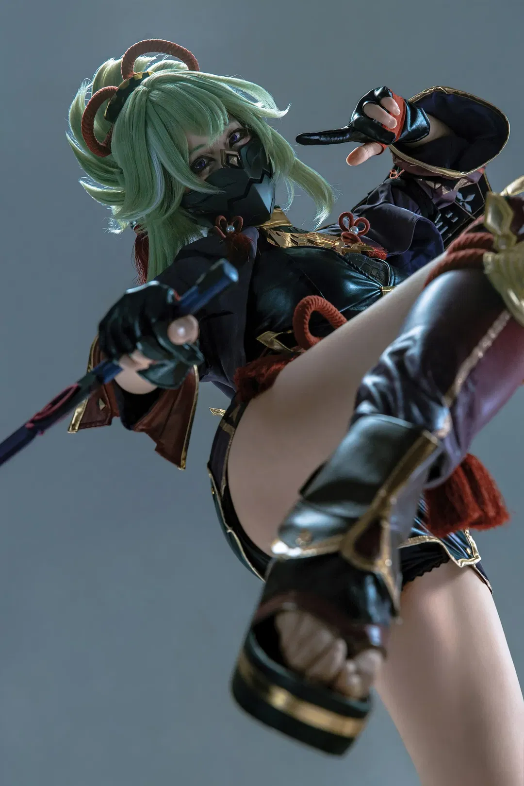 【久岐忍cos】原神忍者类战斗风动作参考，一场互相折磨的拍摄 - 第 2 张