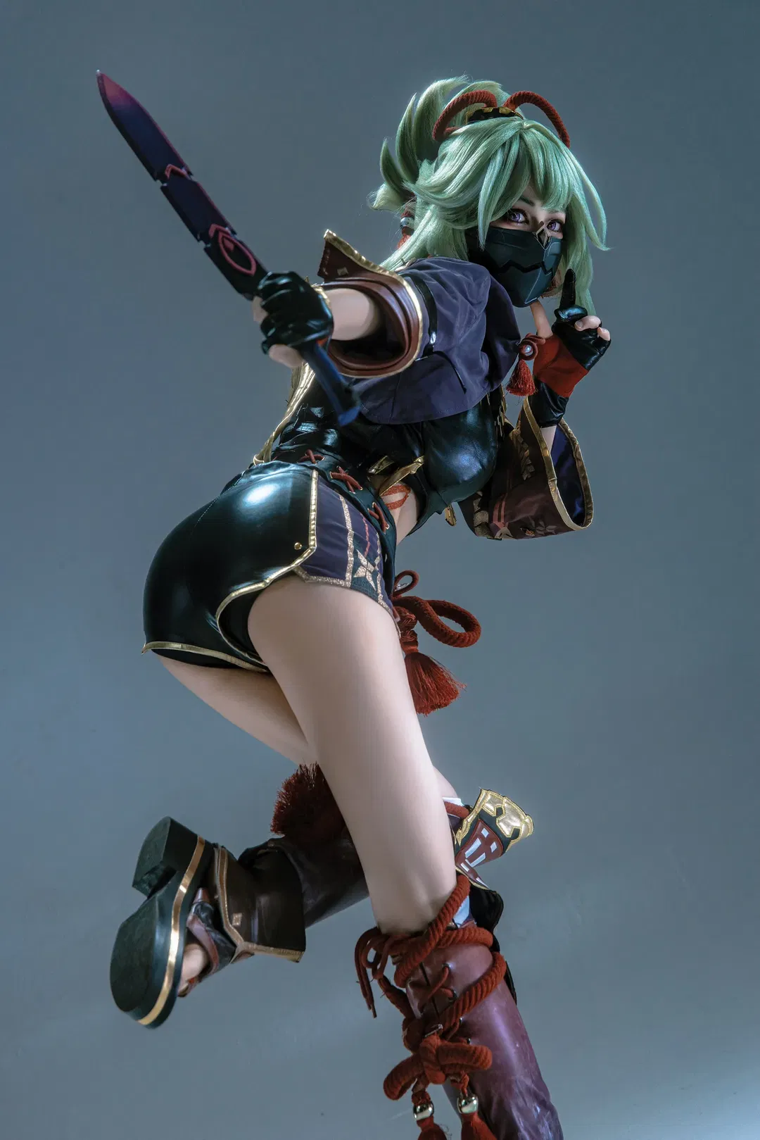 【久岐忍cos】原神忍者类战斗风动作参考，一场互相折磨的拍摄 - 第 3 张