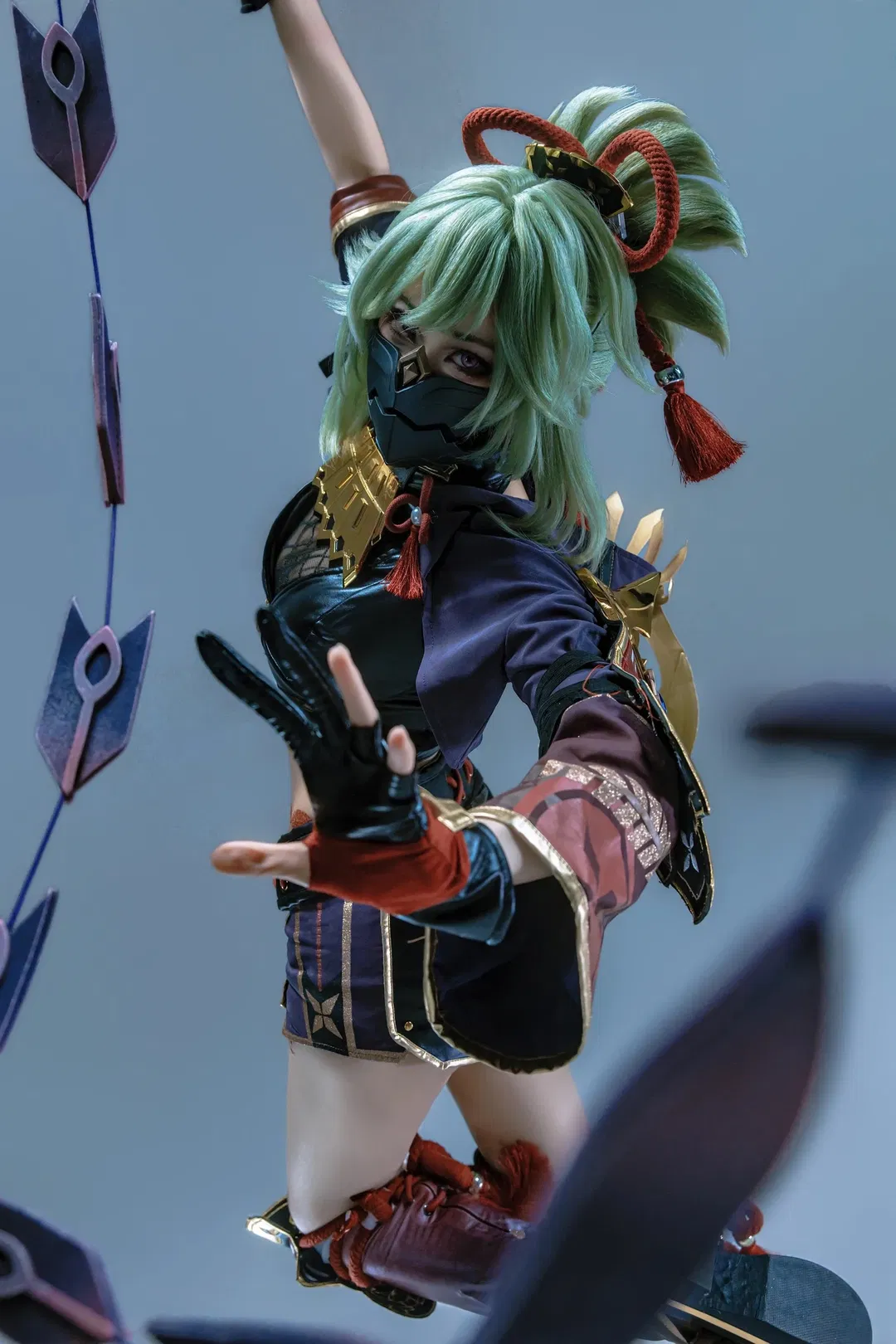 【久岐忍cos】原神忍者类战斗风动作参考，一场互相折磨的拍摄 - 第 4 张