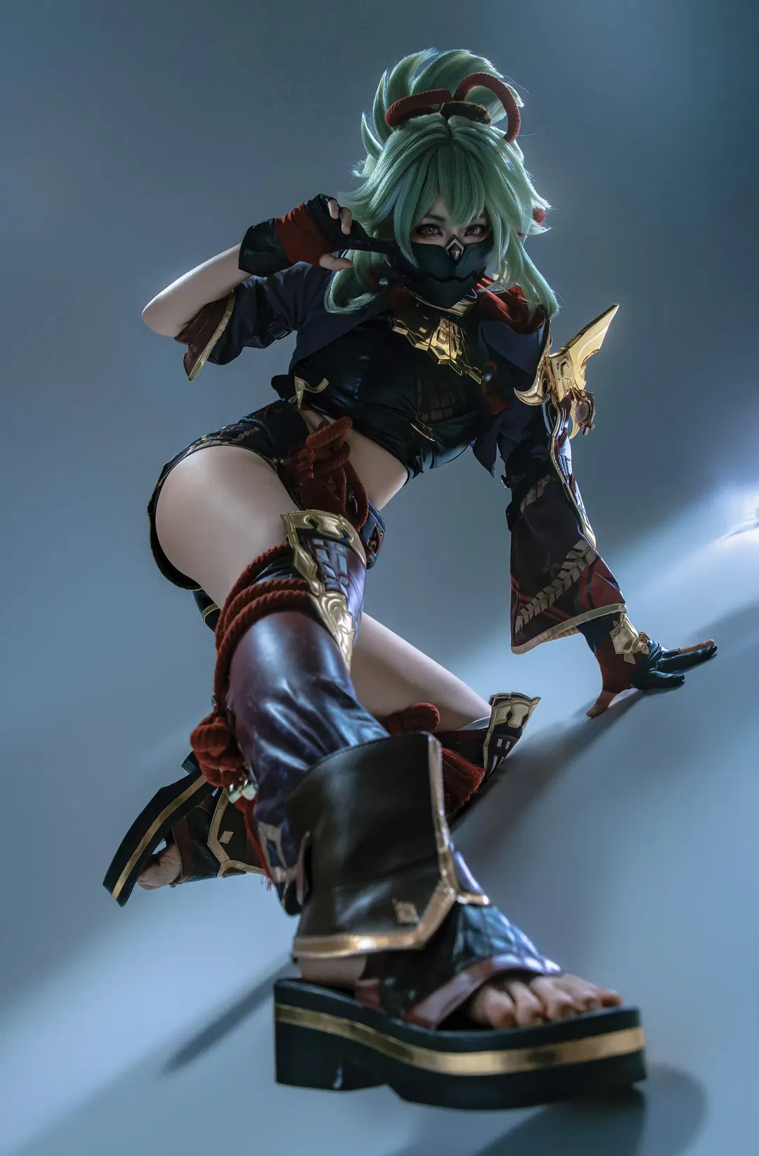 【久岐忍cos】原神忍者类战斗风动作参考，一场互相折磨的拍摄 - 第 5 张
