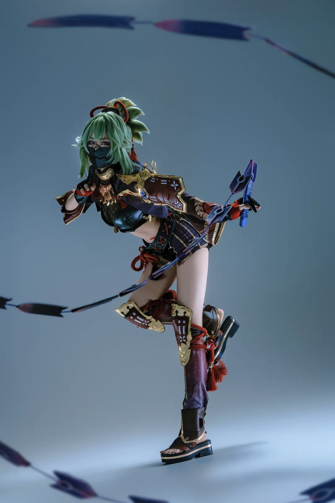 【久岐忍cos】原神忍者类战斗风动作参考，一场互相折磨的拍摄 - 第 6 张