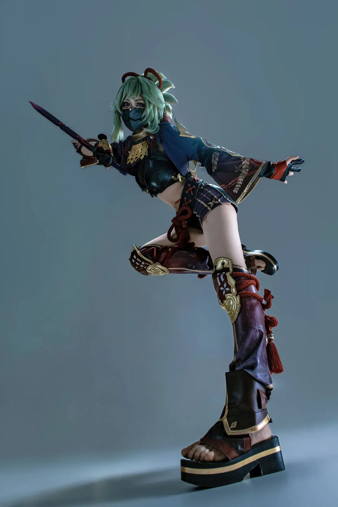 【久岐忍cos】原神忍者类战斗风动作参考，一场互相折磨的拍摄 - 第 9 张